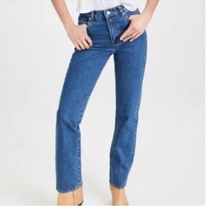 Rolla's Original High Rise Straight Denim Jeans | 25 | Medium Wash
